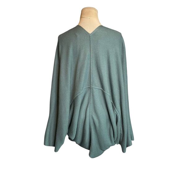 Lululemon Tealwater Teal Cashlu Knit Textured Wrap Cardigan size M/L - Picture 12 of 14